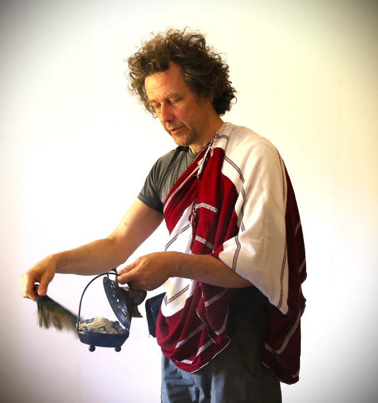 Radek is cleaning parsonage rooms during Sur offering